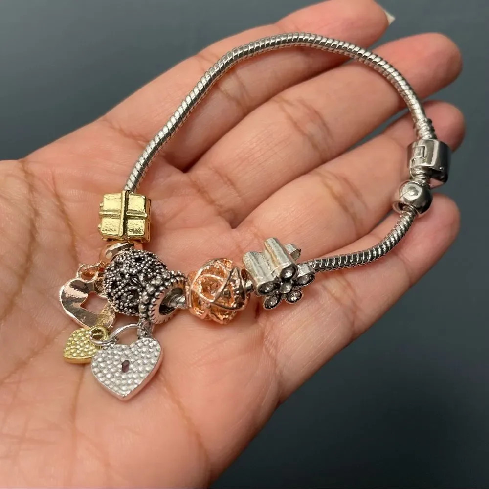 2x$20 - Women’s Silver Color Charms Bracelet - Picture 2 of 10